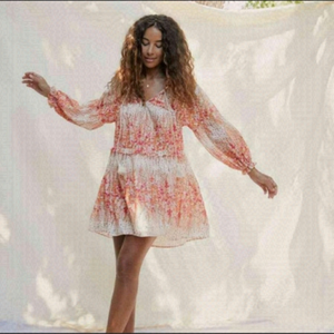 Christy Dawn NWT The Adeline Dress Floral Sunset Gladiola Large